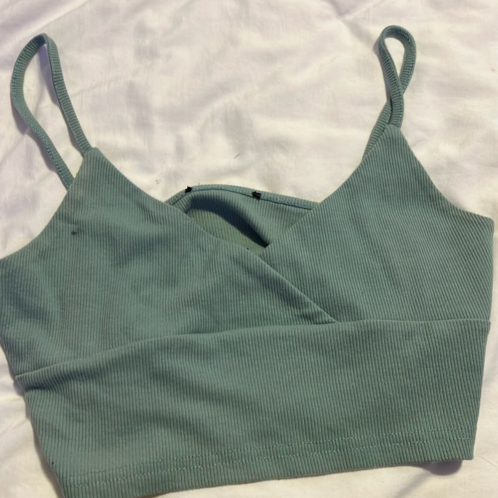 green cross over tank top